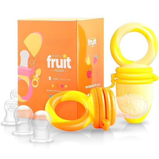 Fruit Feeder Pacifier Nibbler (2 Pack) with Additional Silicone Sacs