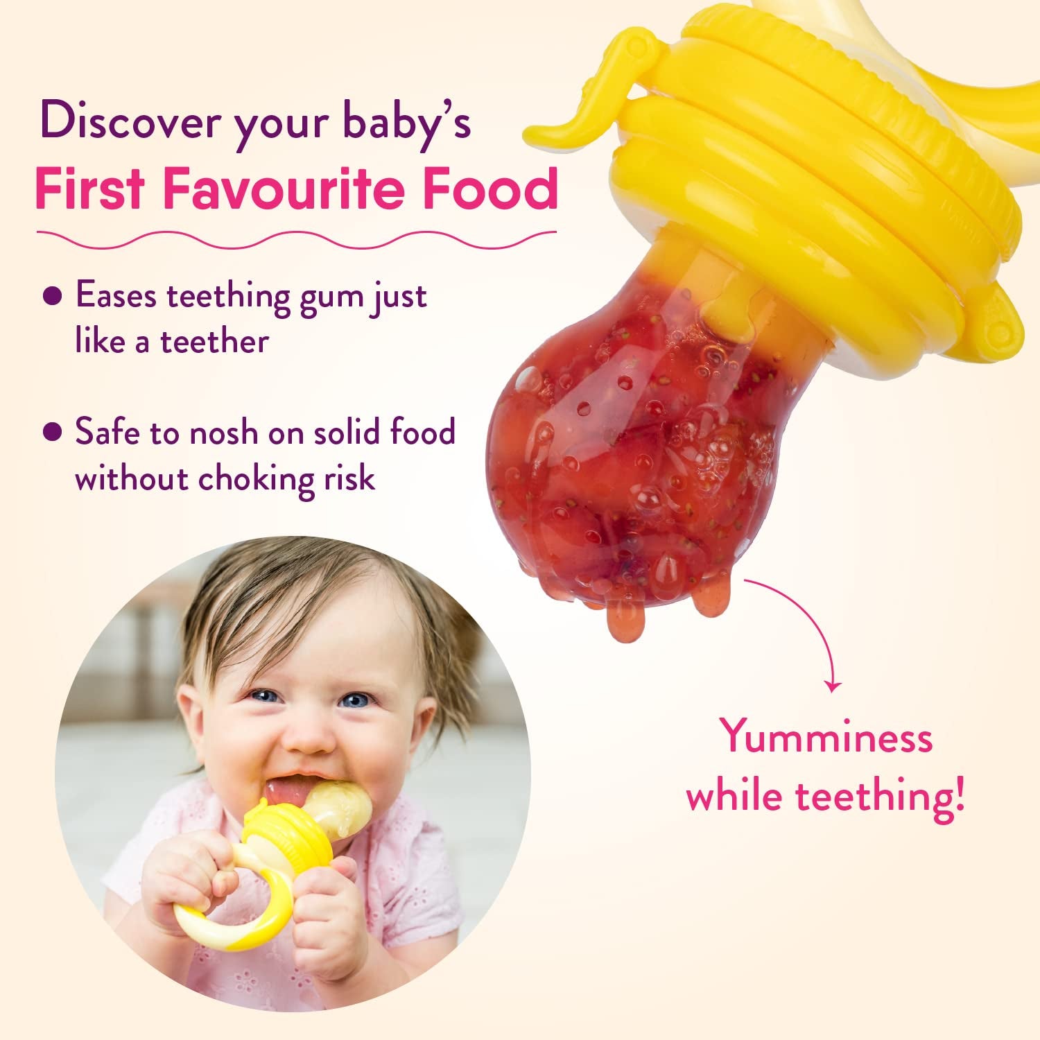 Fruit Feeder Pacifier Nibbler (2 Pack) with Additional Silicone Sacs